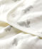 Completo 2 pezzi bianco con conigli bebè in tubique di cotone biologico bianco MARSHMALLOW/grigio GRIS