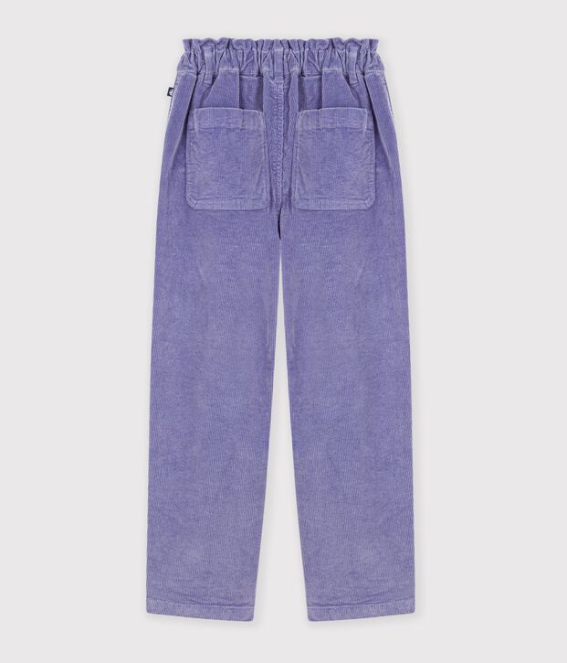 Pantaloni in velluto bambino viola