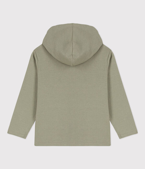 Felpa con zip e cappuccio bambino verde MARECAGE