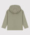 Felpa con zip e cappuccio bambino verde MARECAGE