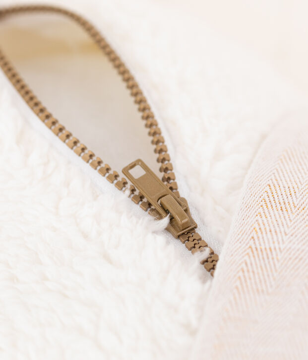 Borsa polochon in sherpa bianco