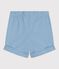 Shorts in cotone tinta unita neonato blu FLO