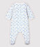 Body-pigiama fantasia barche bebè in tubique in cotone biologico bianco MARSHMALLOW/blu COOL