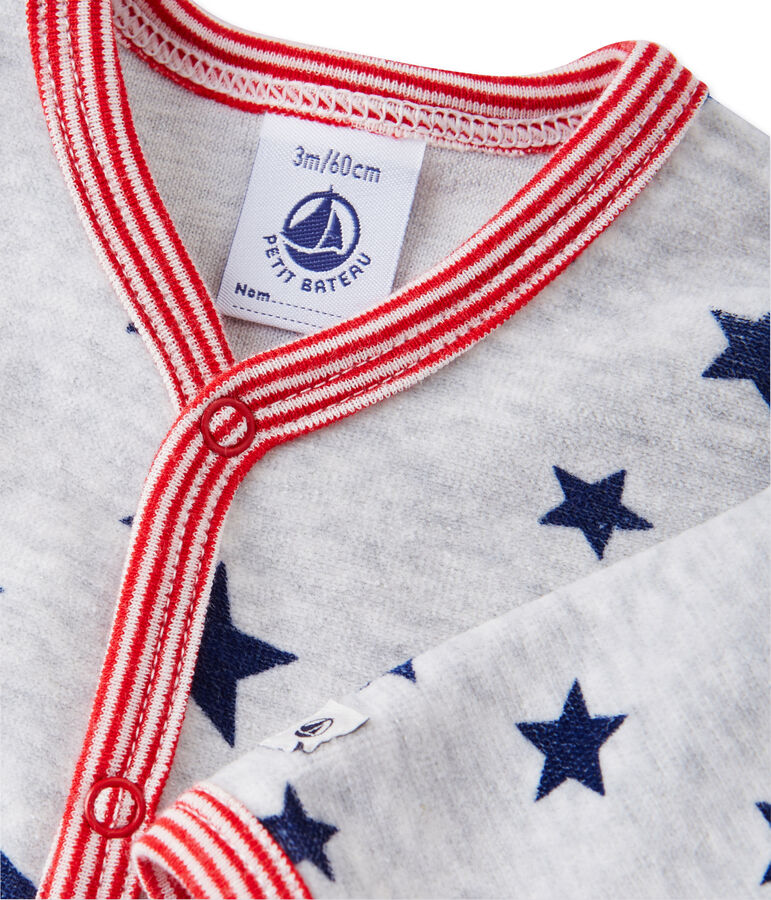 Tutina per beb&eacute; maschio stampata grigio/multicolore