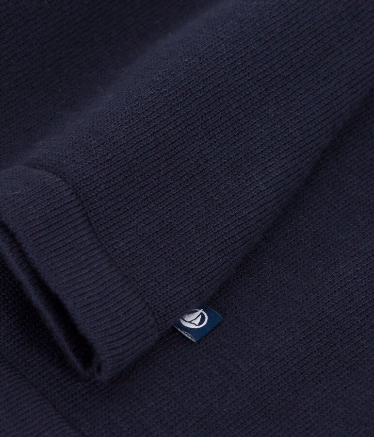 Abito a maniche lunghe in cotone bambina blu