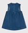 Abito smanicato per bebè in denim eco-sostenibile  blu BLEU DELAVE