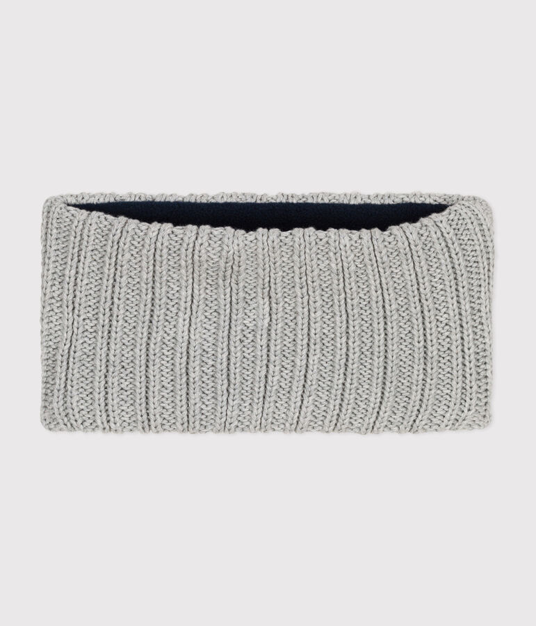 Snood in maglia foderata in pile neonato grigio