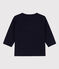 T-shirt maniche lunghe bebè in cotone blu SMOKING