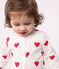 Pigiama a cuori rossi in cotone neonato bianco MARSHMALLOW/rosso TERKUIT