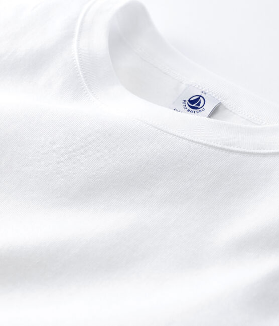 T-shirt girocollo iconica in cotone Donna bianco ECUME