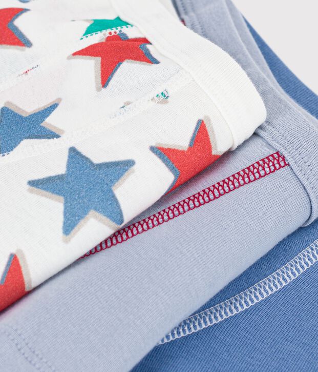 Set di boxer in cotone con stampa di stelle e bordo in vita bambino multicolore