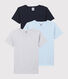 Cofezione da 3 t-shirt maniche corte tinta unita bambino in cotone biologico