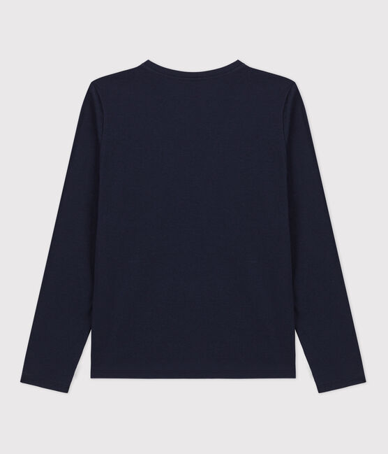 T-shirt La Regular scollo a V in cotone Donna blu SMOKING