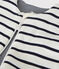 Sacco nanna a righe reversibile bebè a costine beige COQUILLE/blu ABYSSE