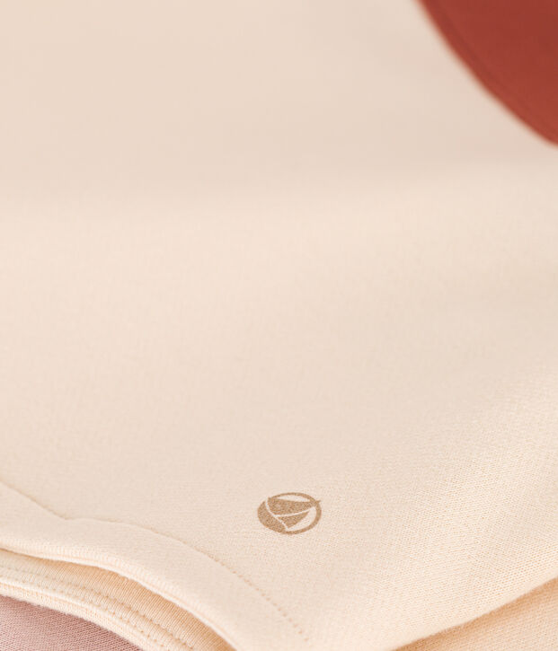 Felpa con cappuccio in molleton bambina marrone/multicolore