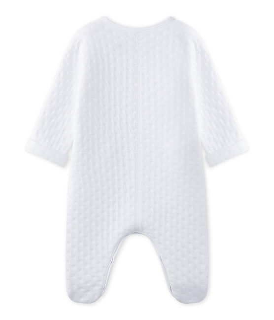 Tutina bebé unisex in tubique matelassé bianco ECUME