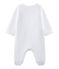 Tutina bebé unisex in tubique matelassé bianco ECUME