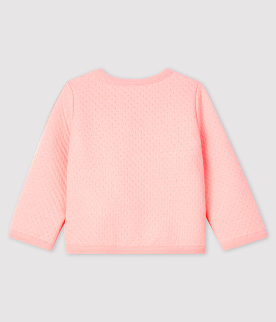 Cardigan bebè femmina in tubique rosa MINOIS