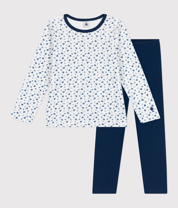 Pigiama in ciniglia bambino blu/multicolore