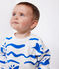 Felpa in cotone con squalo stampato neonato blu MARSHMALLOW/ PORCELANA