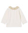 Cardigan bambina in maglia di lana e cotone bianco MARSHMALLOW