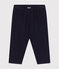 Pantaloni bebè in garza di cotone blu SMOKING