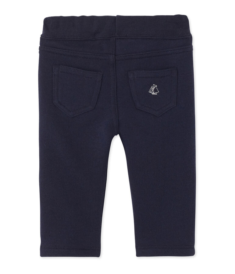 Pantaloni per beb&eacute; maschio in molleton blu