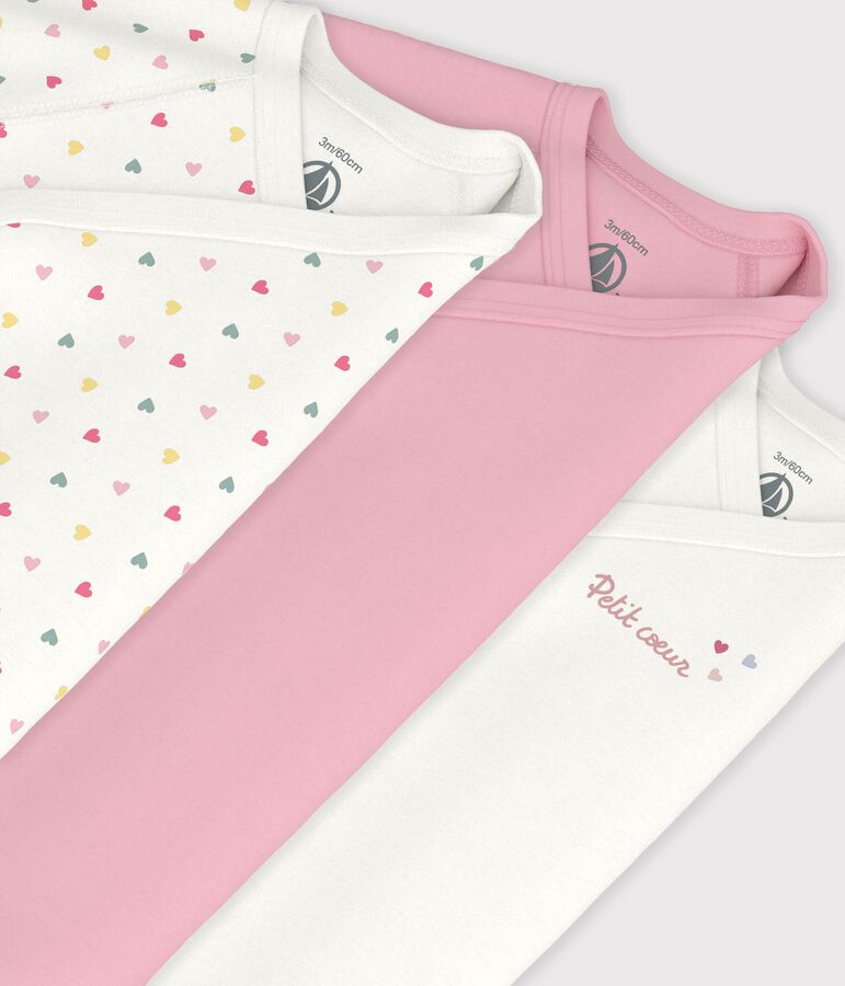 Set di body incrociati a maniche lunghe in cotone fantasia neonato multicolore