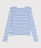 Cardigan in cotone tinta unita donna bianco MARSHMALLOW/blu PERSE