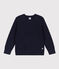 Pullover in lana e cotone bambino blu SMOKING