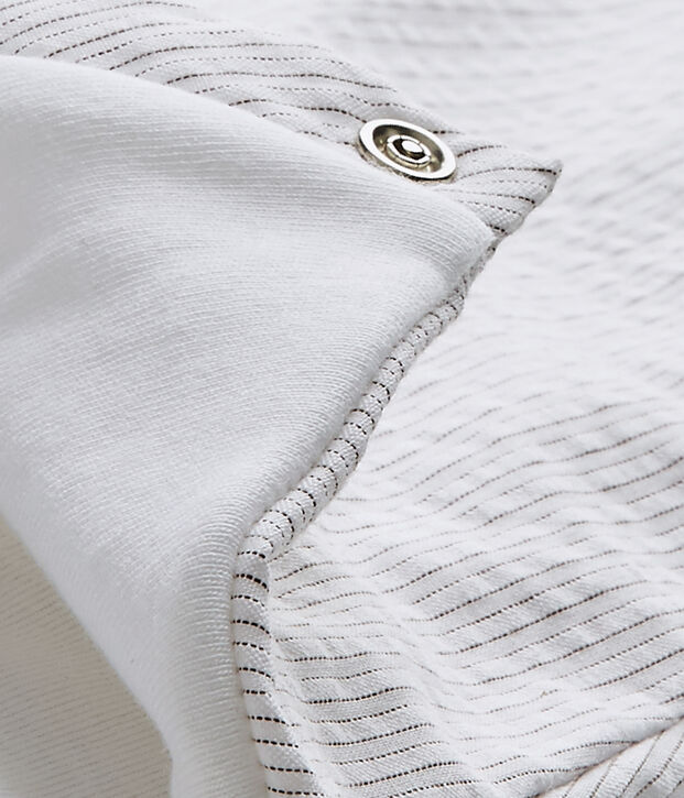 Coordinato per beb&eacute; maschio 2 pezzi bianco/beige