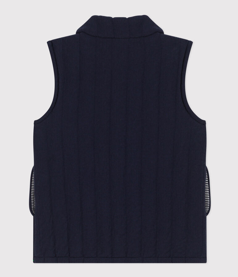 Giacca smanicata in tubique bambino unisex blu