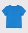 T-shirt a maniche corte in cotone bambina blu BRASIER