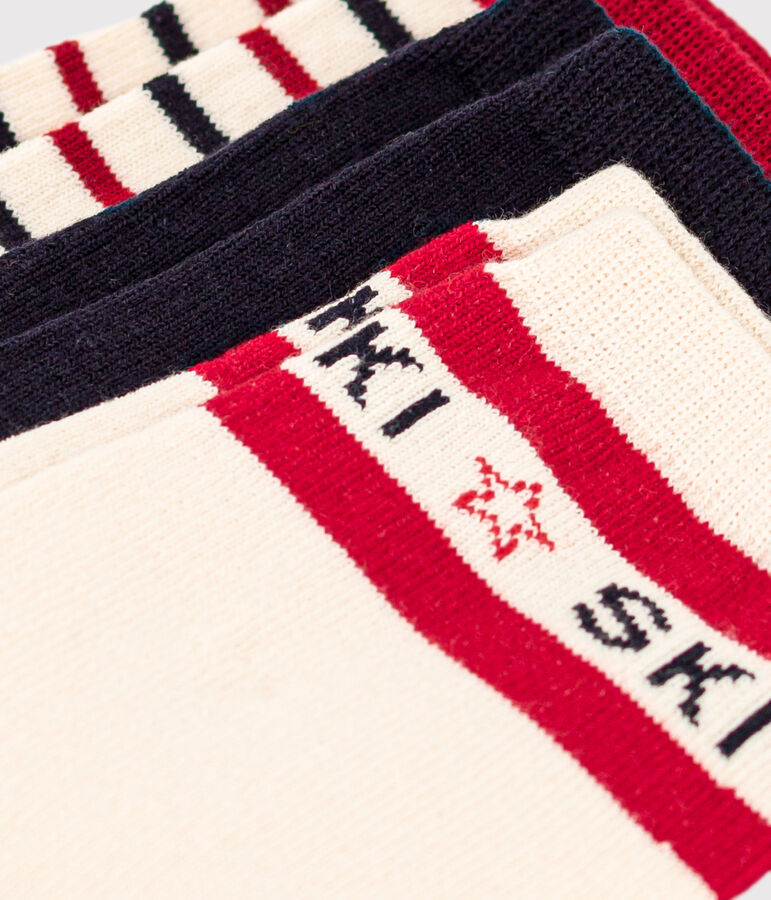 Confezione da 3 paia di calzini per lo sci bambino unisex multicolore