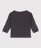 T-shirt maniche lunghe bebè in maglia a costine grigio DUMBO