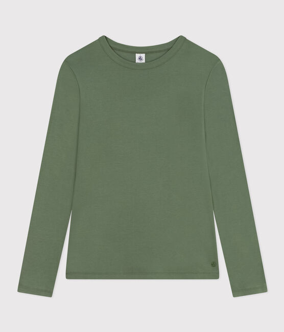 T-shirt L'ICONIQUE girocollo in cotone Donna verde CROCO