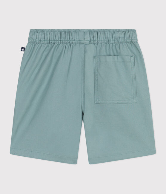Bermuda corti in cotone tinta unita bambino verde PAUL