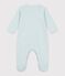 Pigiama in cotone millerighe neonato verde/bianco