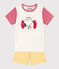 Pigiama corto Petit Bateau X Snoopy bambino unisex in cotone bianco MARSHMALLOW/bianco MULTICO