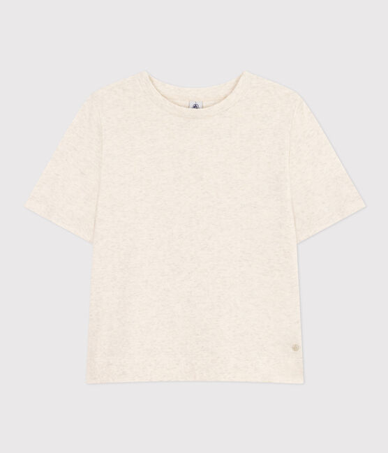 T-shirt LE BOXY in cotone donna beige MONTELIMAR CHINE