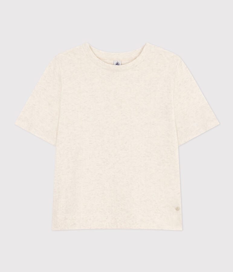 T-shirt LE BOXY in cotone donna beige