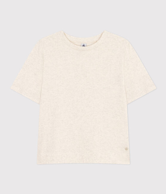 T-shirt LE BOXY in cotone donna beige MONTELIMAR CHINE