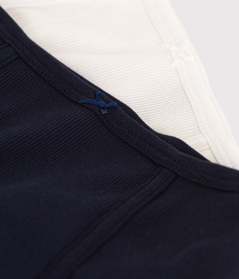 Confezione da 2 slip vita alta in cotone elastam donna multicolore