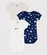 Confezione da 3 body con stelle a manica corta in cotone
