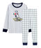Pigiama bambino in costina e tubique bianco MARSHMALLOW/bianco MULTICO