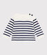 Maglione in stile marinaro in misto lana e cotone a righe neonato
