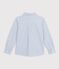 Camicia in cotone a righe bambino blu/blu