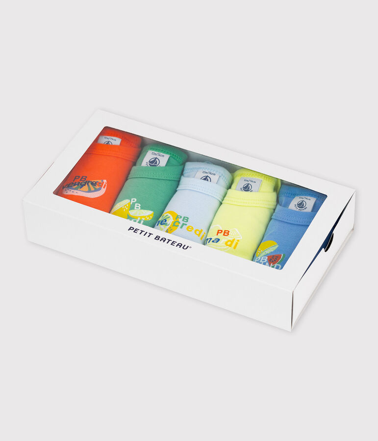 Confezione da 5 body manica corta frutta beb&egrave; multicolore