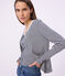 Cardigan in cotone a righe donna blu/bianco