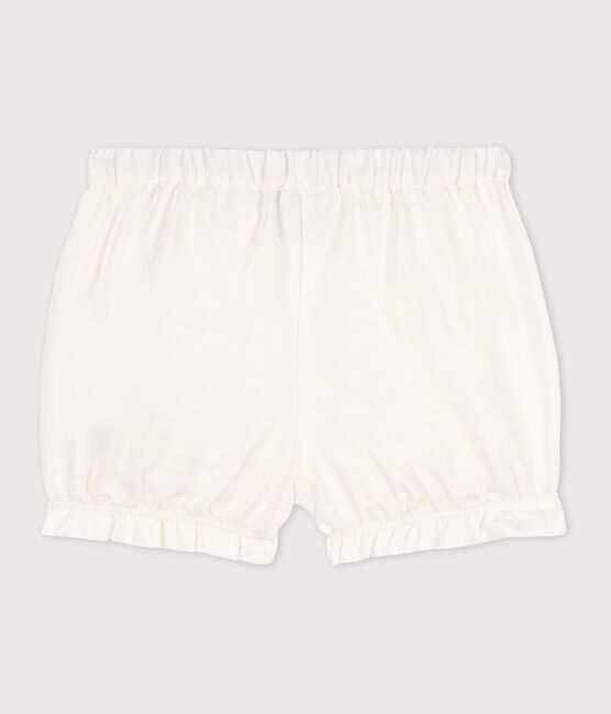 Clotte bloomer in raso di seta bebè femmina bianco MARSHMALLOW/bianco MULTICO